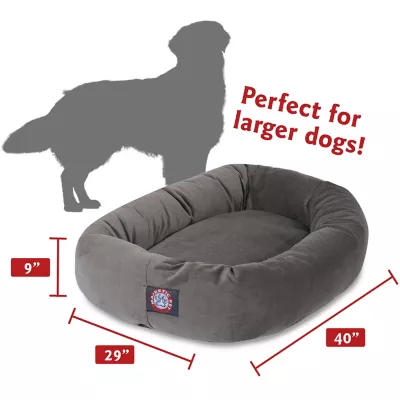 Product Majestic Pet Personalized Suede Bagel Cat & Dog Bed