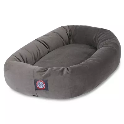 Product Majestic Pet Personalized Suede Bagel Cat & Dog Bed
