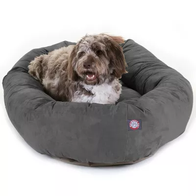 Product Majestic Pet Personalized Suede Bagel Cat & Dog Bed