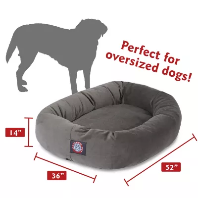 Product Majestic Pet Personalized Suede Bagel Cat & Dog Bed