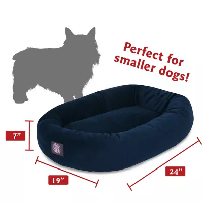 Product Majestic Pet Personalized Suede Bagel Cat & Dog Bed