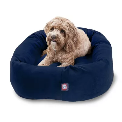 Product Majestic Pet Personalized Suede Bagel Cat & Dog Bed