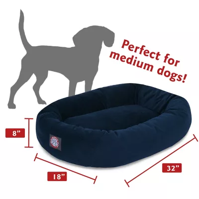 Product Majestic Pet Personalized Suede Bagel Cat & Dog Bed