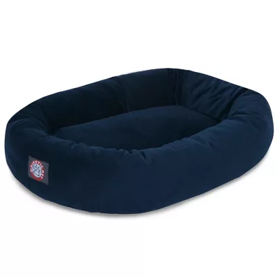 Majestic Pet Personalized Suede Bagel Cat & Dog Bed - Image 2