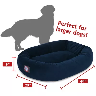 Majestic Pet Personalized Suede Bagel Cat & Dog Bed - Image 4