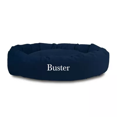 Majestic Pet Personalized Suede Bagel Cat & Dog Bed - Image 1