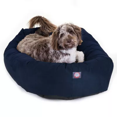 Majestic Pet Personalized Suede Bagel Cat & Dog Bed - Image 3