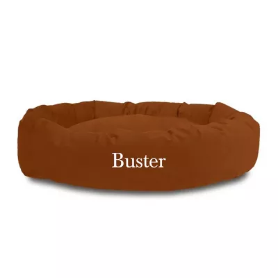 Product Majestic Pet Personalized Suede Bagel Cat & Dog Bed