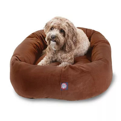 Product Majestic Pet Personalized Suede Bagel Cat & Dog Bed