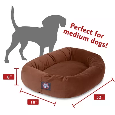 Product Majestic Pet Personalized Suede Bagel Cat & Dog Bed