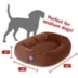 Majestic Pet Personalized Suede Bagel Cat & Dog Bed image thumbnail 4