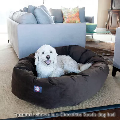 Product Majestic Pet Personalized Suede Bagel Cat & Dog Bed