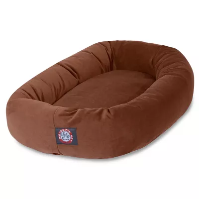 Product Majestic Pet Personalized Suede Bagel Cat & Dog Bed
