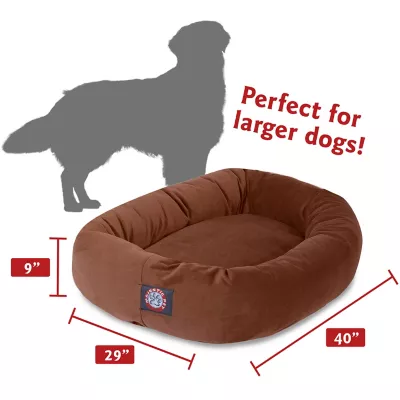 Product Majestic Pet Personalized Suede Bagel Cat & Dog Bed