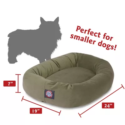 Majestic Pet Personalized Suede Bagel Cat & Dog Bed - Image 4