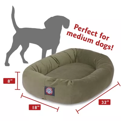Majestic Pet Personalized Suede Bagel Cat & Dog Bed - Image 4