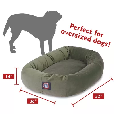 Majestic Pet Personalized Suede Bagel Cat & Dog Bed - Image 4