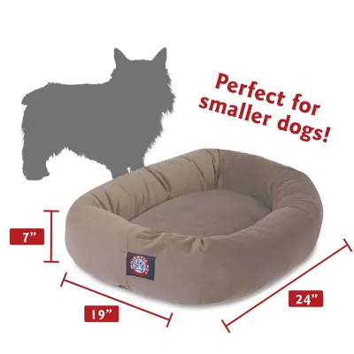 Majestic Pet Personalized Suede Bagel Cat & Dog Bed - Image 4