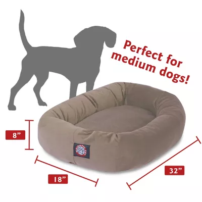Majestic Pet Personalized Suede Bagel Cat & Dog Bed - Image 4