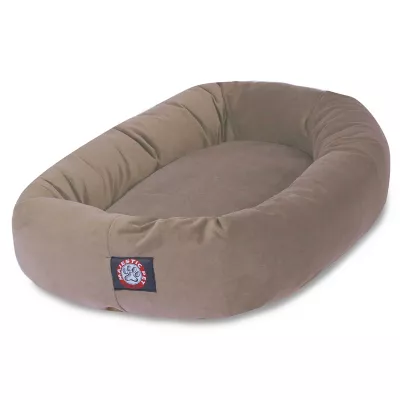 Product Majestic Pet Personalized Suede Bagel Cat & Dog Bed