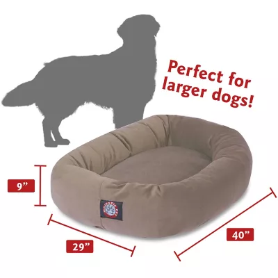 Product Majestic Pet Personalized Suede Bagel Cat & Dog Bed