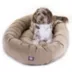 Majestic Pet Personalized Suede Bagel Cat & Dog Bed image thumbnail 2