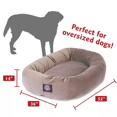 Product Majestic Pet Personalized Suede Bagel Cat & Dog Bed