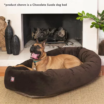 Product Majestic Pet Personalized Suede Bagel Cat & Dog Bed