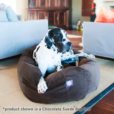 Product Majestic Pet Personalized Suede Bagel Cat & Dog Bed