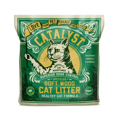 Product Catalyst Clumping Upcycled Soft Wood Cat Litter - Scented, Lightweight, Low Dust, Natural