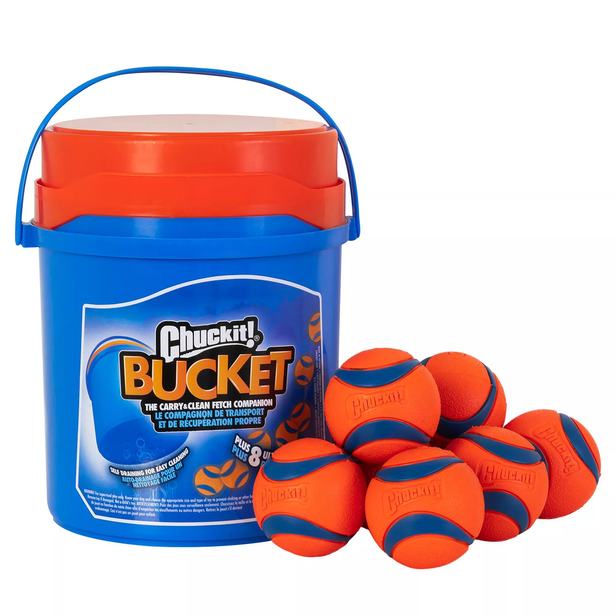 Chuckit!® Bucket with 8 Utra Ballls Dog Toy