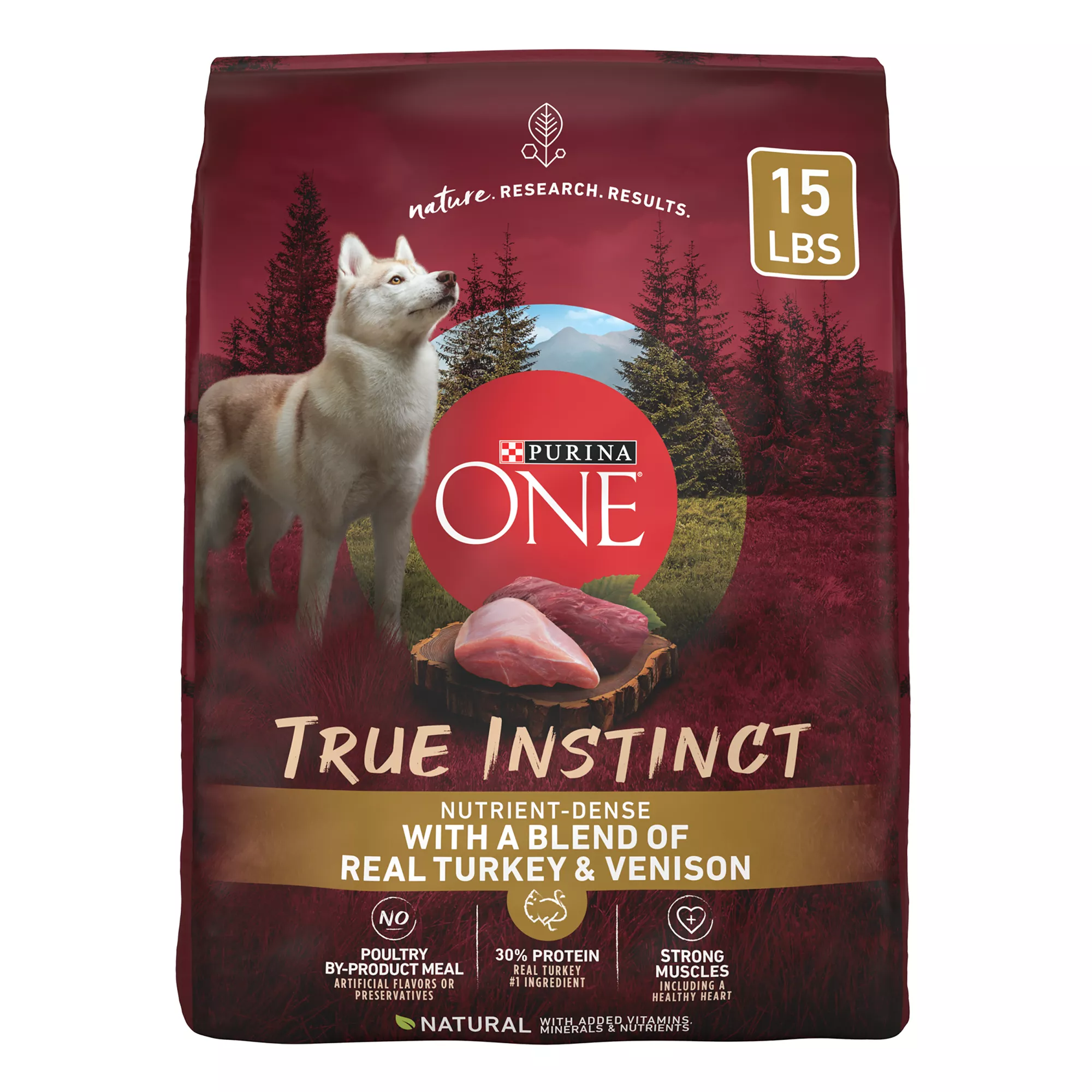 Purina ONE® True Instinct Adult Dry Dog Food - High-Protein, Natural, Turkey & Venison