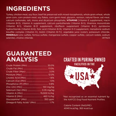 Product Purina ONE® True Instinct Adult Dry Dog Food - High-Protein, Natural, Turkey & Venison
