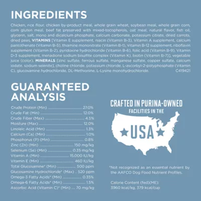 Product Purina ONE® +Plus Adult Dog Dry Food - Chicken, No Artificial Colors, No Artificial Flavors