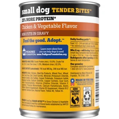 Product Pedigree® Tender Bites in Gravy Small Breed Adult Wet Dog Food - Mini Cuts, 13.2 Oz.