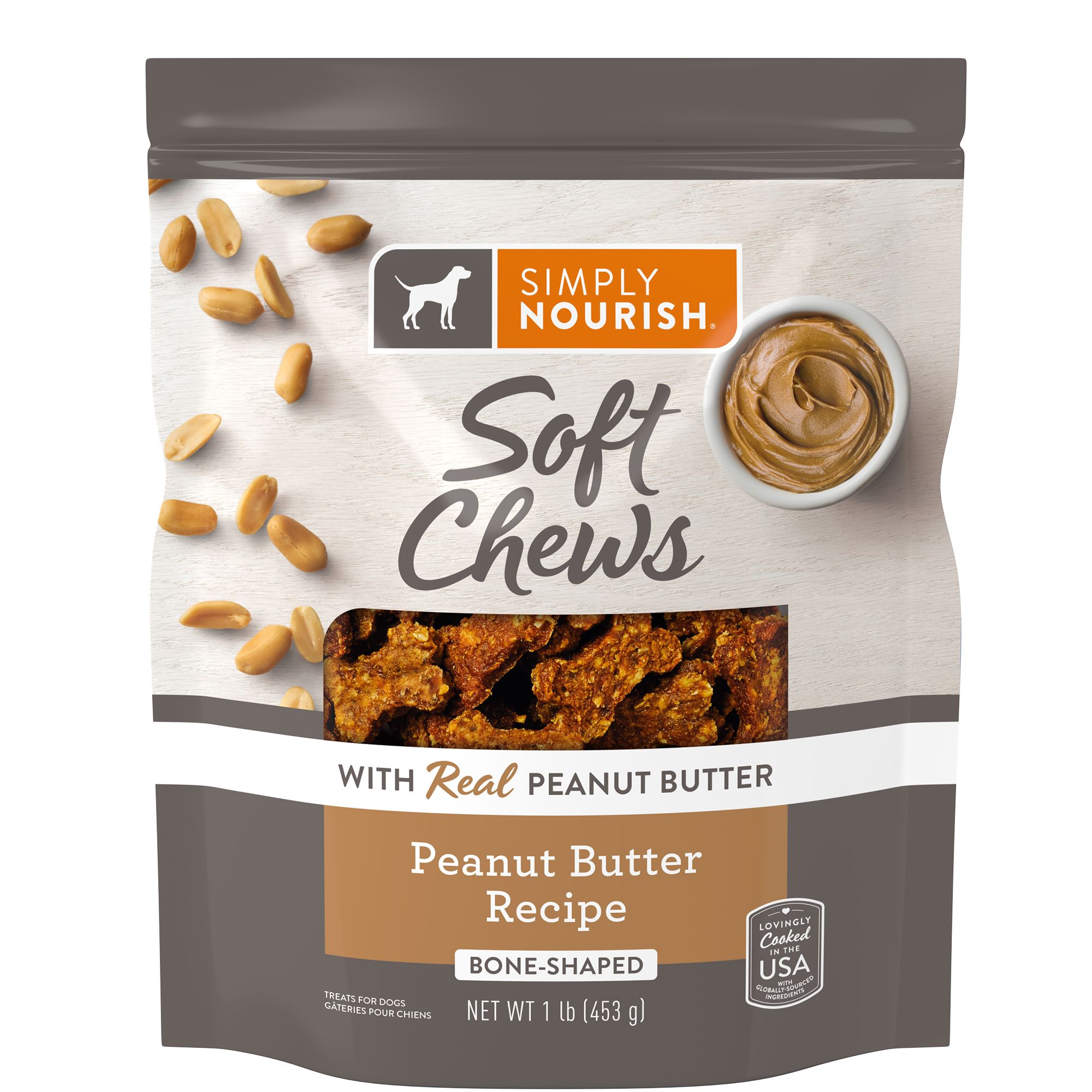 Simply Nourish® Dog Soft Chews Treat Peanut Butter, 16 Oz. dog