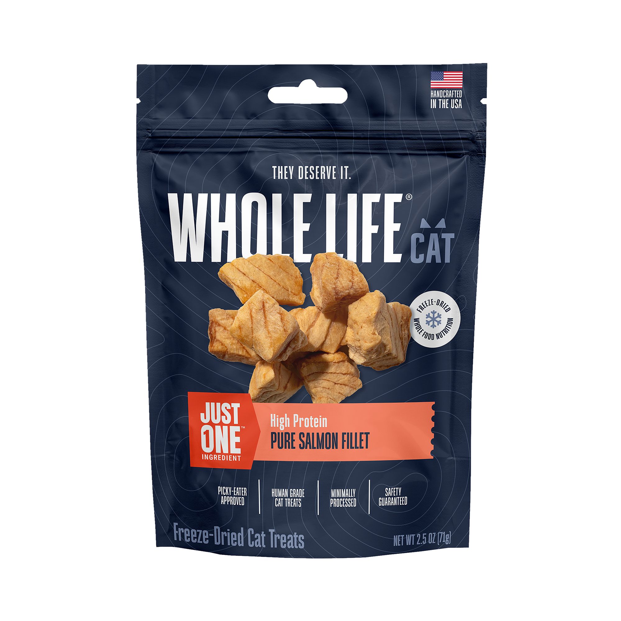 Whole Life Pet Just One Ingredient Salmon Cat Treats 2.5 Ounces