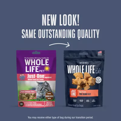 Product Whole Life Pet Just One Ingredient Freeze Dried Cat Treats - High Protein, Salmon, 2.5 oz