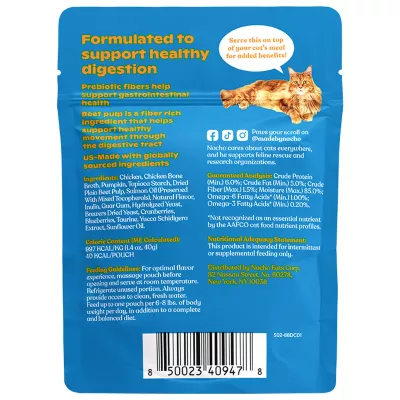 Product Made By Nacho™ Digestive Support Cat Meal Topper with Bone Broth - Chicken