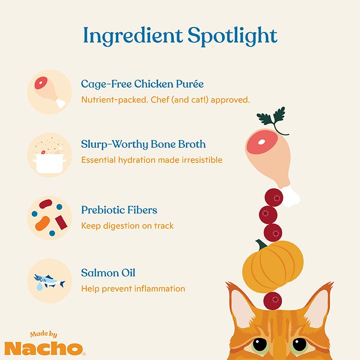Made By Nacho&trade; Digestive Support Cat Meal Topper with Bone Broth - Chicken - thumbnail 4