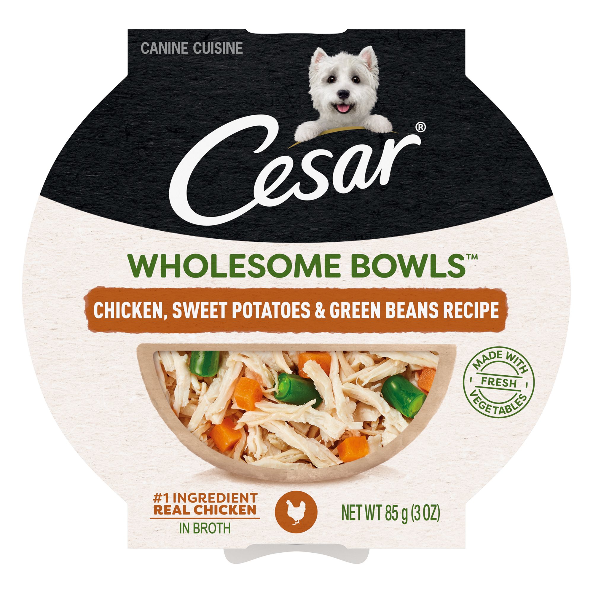 Cesar Wholesome Bowls All Life Stage Wet Dog Food Meal Topper 3 Oz