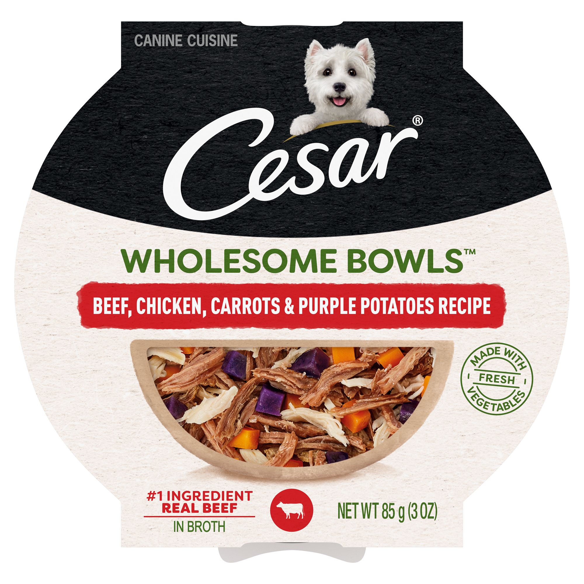 Cesar Wholesome Bowls All Life Stage Wet Dog Food Meal Topper