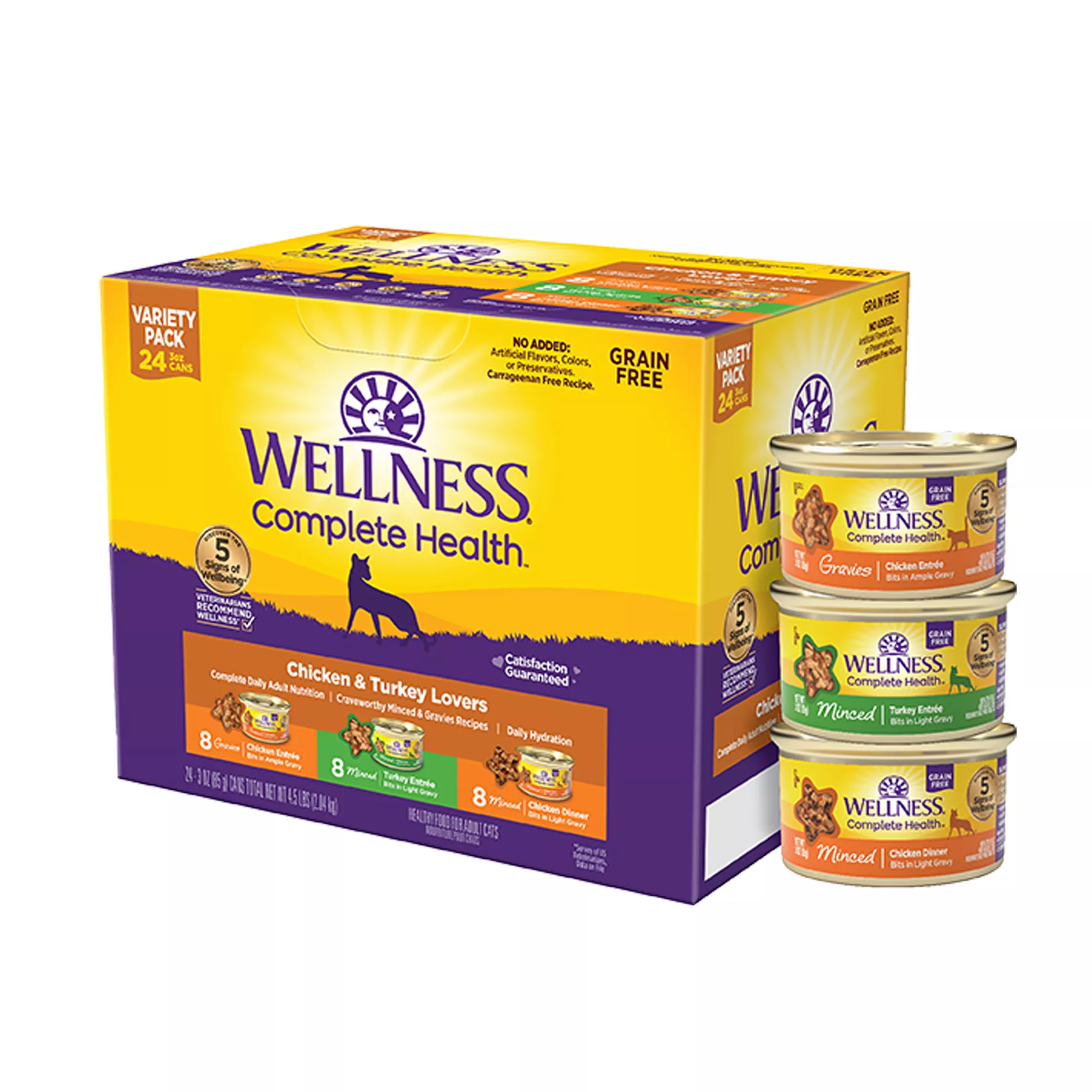 Wellness® Complete Health &trade; Wet Cat Food - Variety Pack, 24 CT, 72 OZ