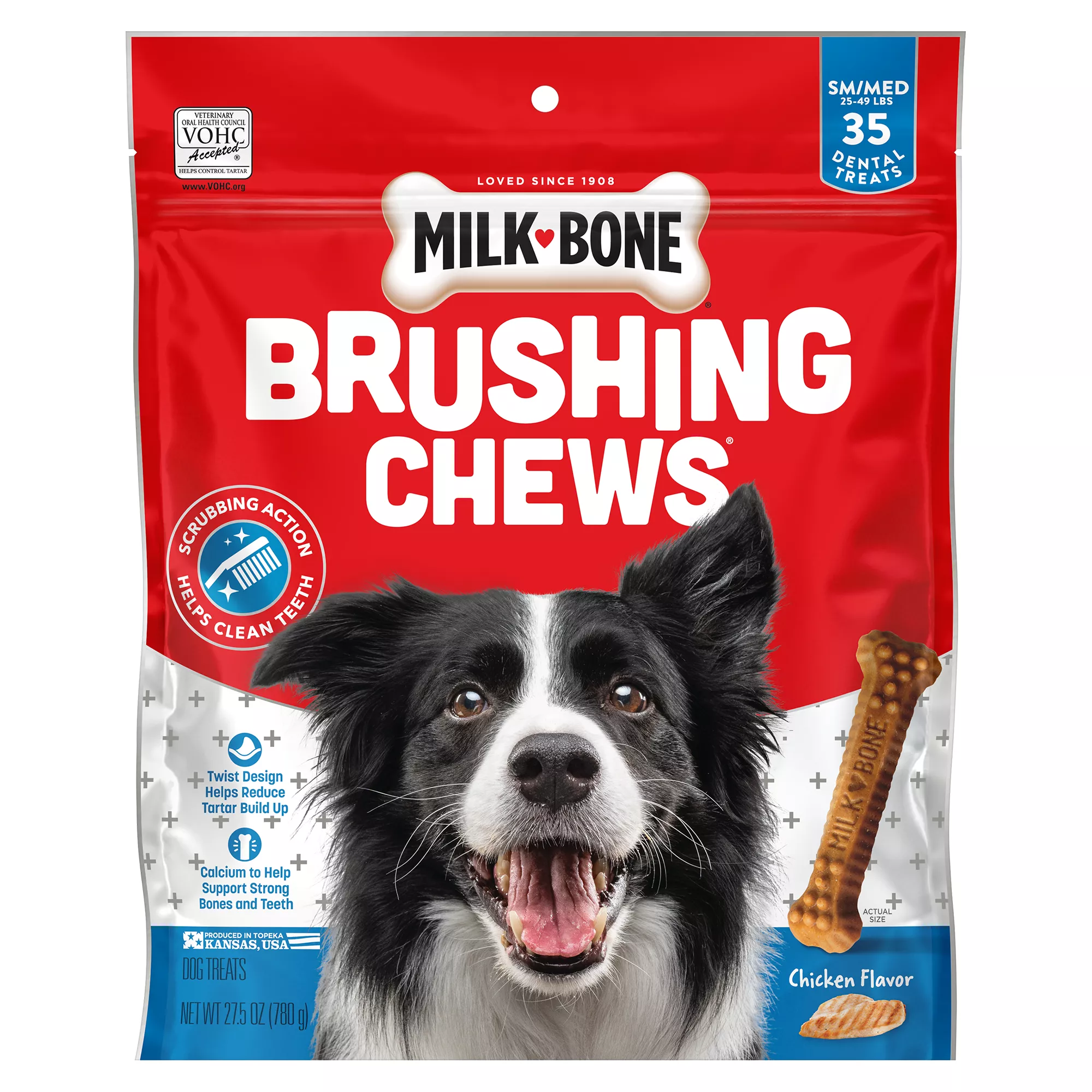 Milk-Bone Brushing Chews Small Medium All Life Stage Dog Treat - Original