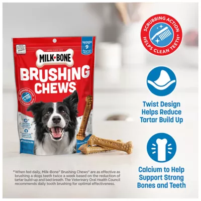 Milk Bone Brushing Chews Small Medium All Life Stage Dog Treat Original