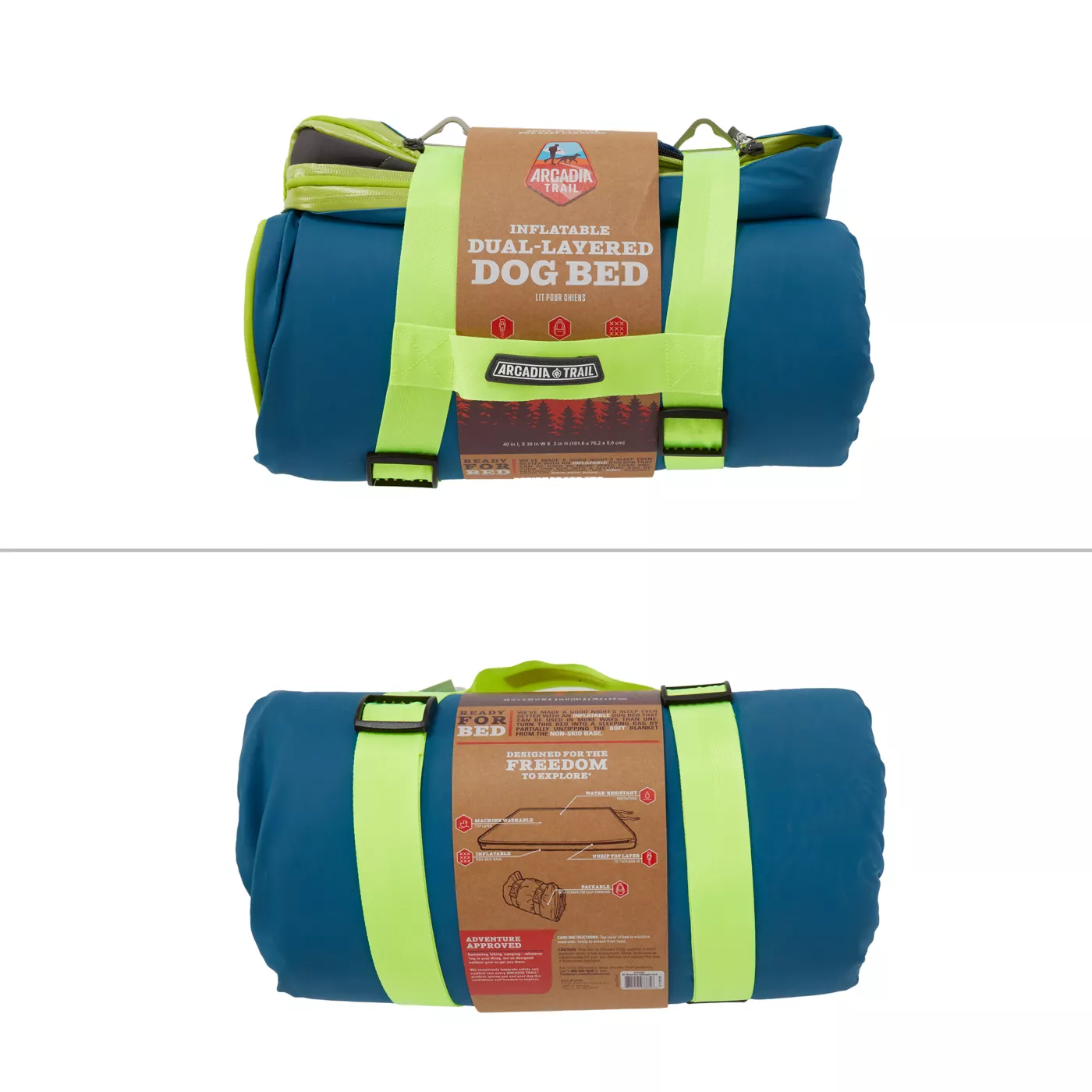 Arcadia Trail Inflatable Dual Layered Dog Bed