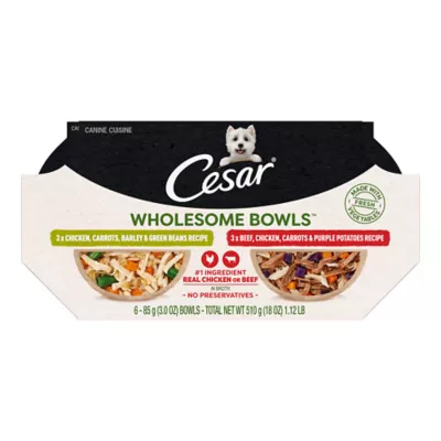 Product Cesar® Wholesome Bowls All Life Stage Wet Dog Food & Meal Topper - 6 Count