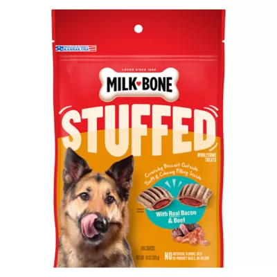 Product Milk-Bone Stuffed Dog Treal All Ages - Bacon, Beef