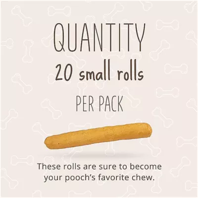 Product Better Belly Small Pork Hide Rolls Dog Chew - Highly Digestable, Pork with Smoke