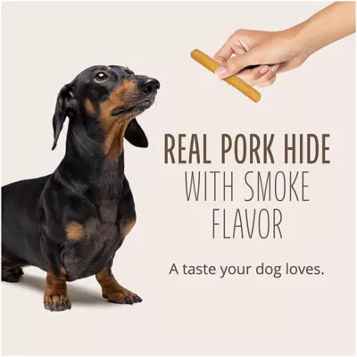 Product Better Belly Small Pork Hide Rolls Dog Chew - Highly Digestable, Pork with Smoke